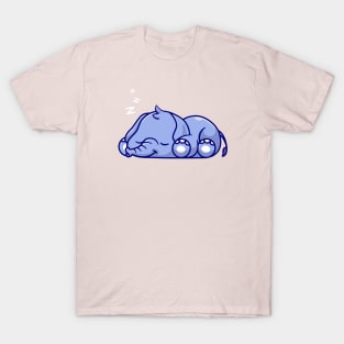 Cute Elephant Sleeping Cartoon T-Shirt